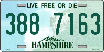 NH license plate 3887163
