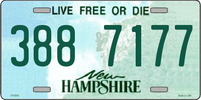 NH license plate 3887177