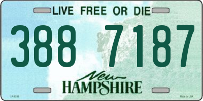 NH license plate 3887187