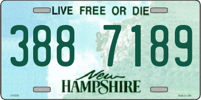 NH license plate 3887189