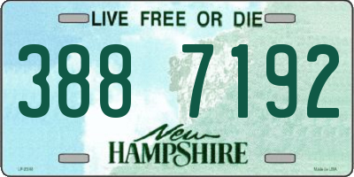 NH license plate 3887192