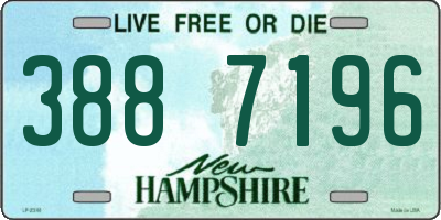 NH license plate 3887196