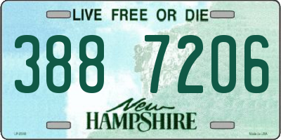 NH license plate 3887206
