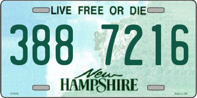 NH license plate 3887216