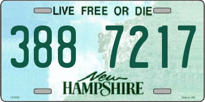 NH license plate 3887217