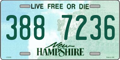 NH license plate 3887236