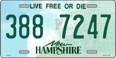 NH license plate 3887247