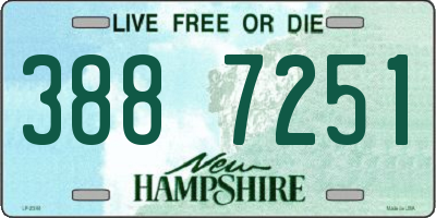 NH license plate 3887251