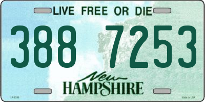 NH license plate 3887253