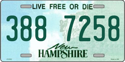 NH license plate 3887258