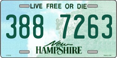 NH license plate 3887263