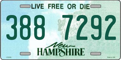 NH license plate 3887292
