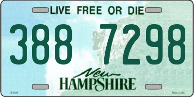 NH license plate 3887298