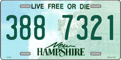 NH license plate 3887321