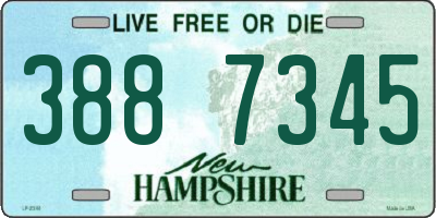 NH license plate 3887345