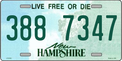 NH license plate 3887347