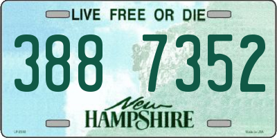 NH license plate 3887352
