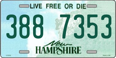 NH license plate 3887353