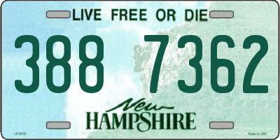 NH license plate 3887362