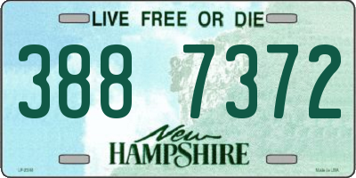 NH license plate 3887372