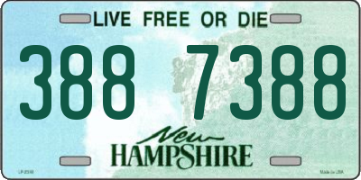 NH license plate 3887388