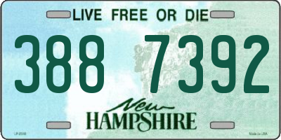 NH license plate 3887392