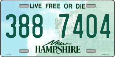 NH license plate 3887404
