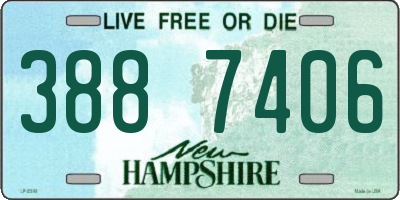 NH license plate 3887406
