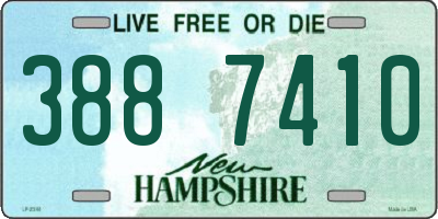 NH license plate 3887410