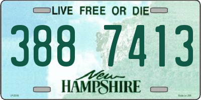 NH license plate 3887413