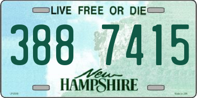 NH license plate 3887415