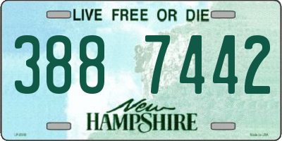 NH license plate 3887442