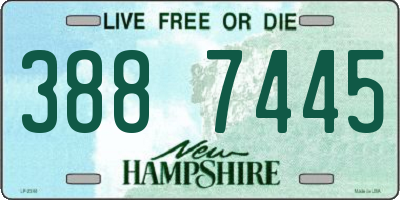 NH license plate 3887445