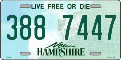 NH license plate 3887447