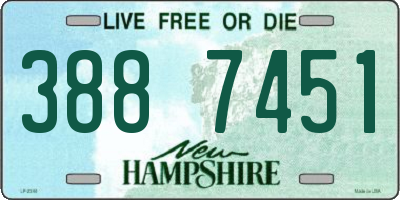 NH license plate 3887451