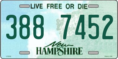 NH license plate 3887452