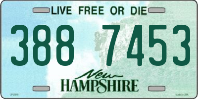 NH license plate 3887453