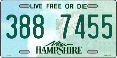 NH license plate 3887455