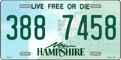 NH license plate 3887458