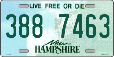 NH license plate 3887463