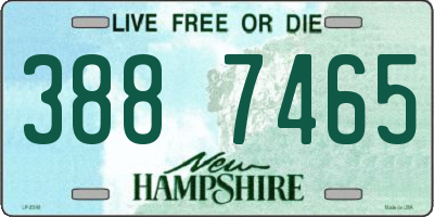 NH license plate 3887465