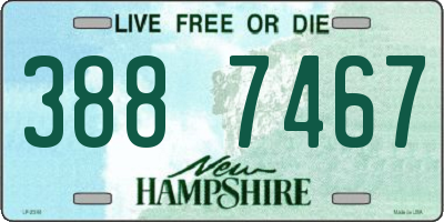 NH license plate 3887467