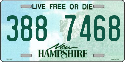 NH license plate 3887468