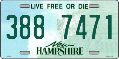 NH license plate 3887471