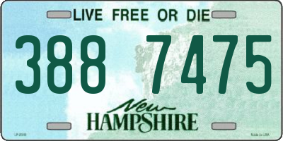 NH license plate 3887475