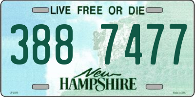 NH license plate 3887477