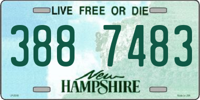 NH license plate 3887483