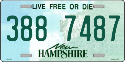 NH license plate 3887487