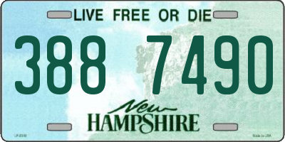 NH license plate 3887490