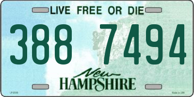 NH license plate 3887494